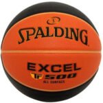 Spalding TF-500 Excel Black/Orange All Surface Indoor Outdoor Basketball - Size 7