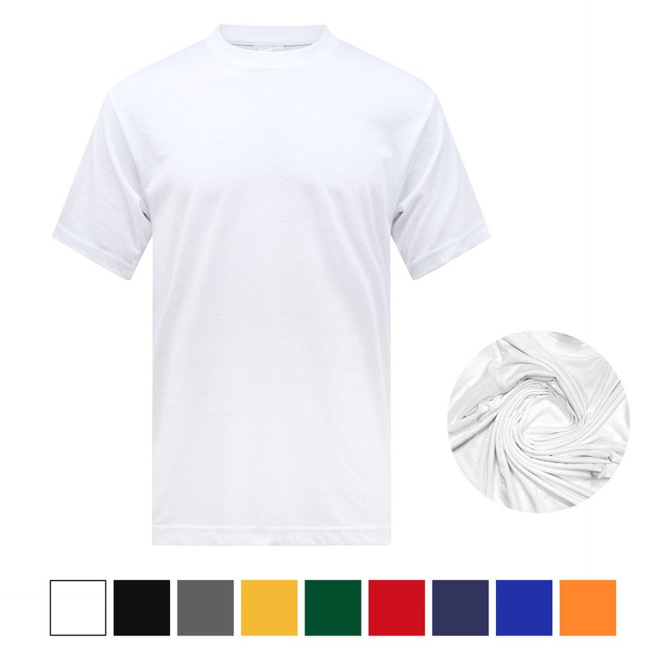 Main__21447 Polycotton Round Neck T-Shirt Blank T-Shirt - Image 1
